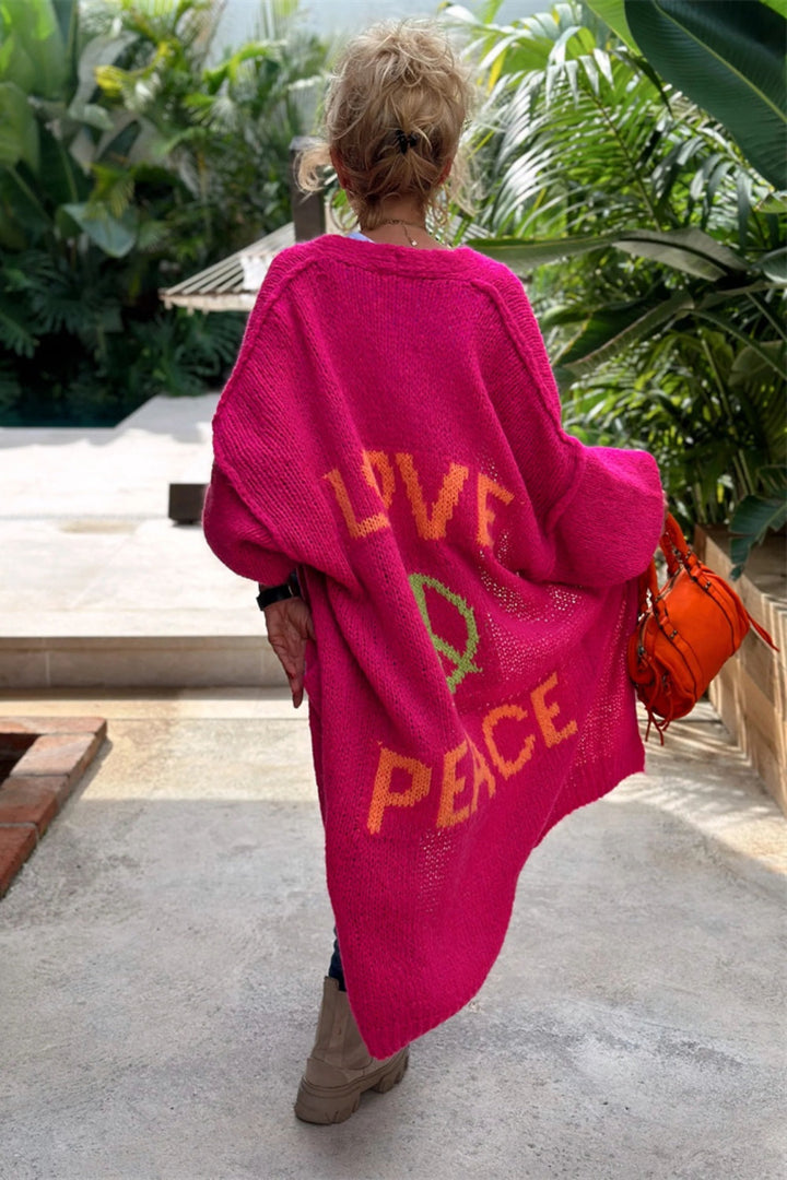 Love & Peace - Long Sleeve Cardigan