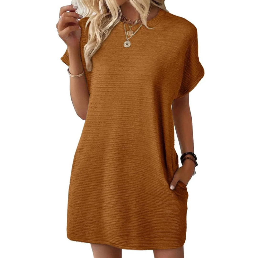Whitmore Brighton – Casual Minimalist Round Neck Summer Dress
