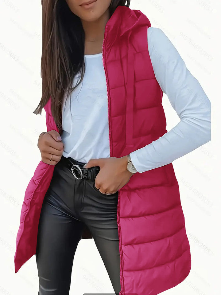 Whitmore Brighton - Casual Sleeveless Hood Long Puffer Vest