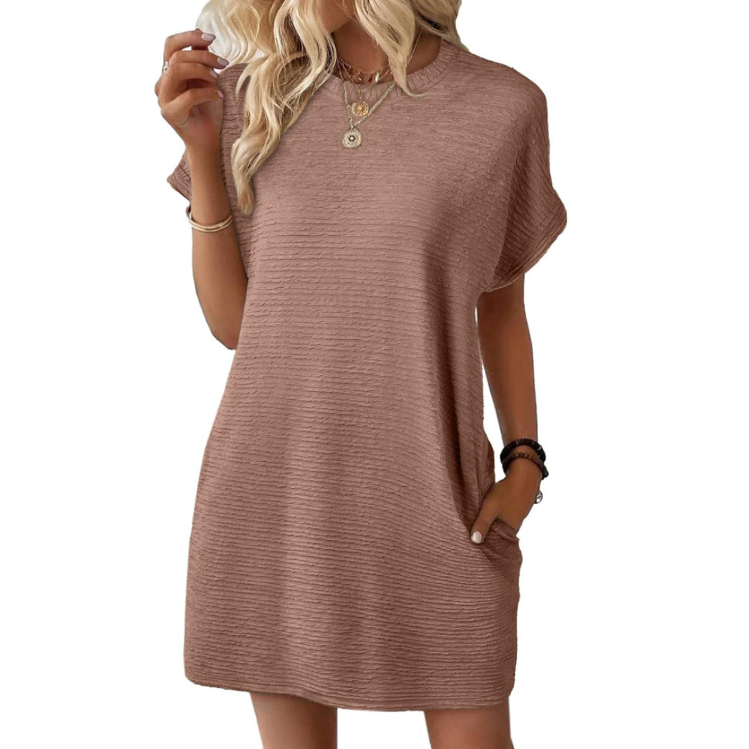 Whitmore Brighton – Casual Minimalist Round Neck Summer Dress