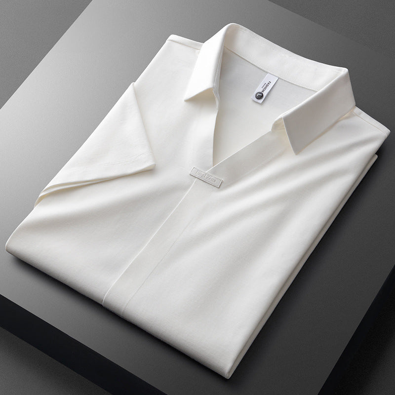 Kael Cotton Silk Polo Shirt