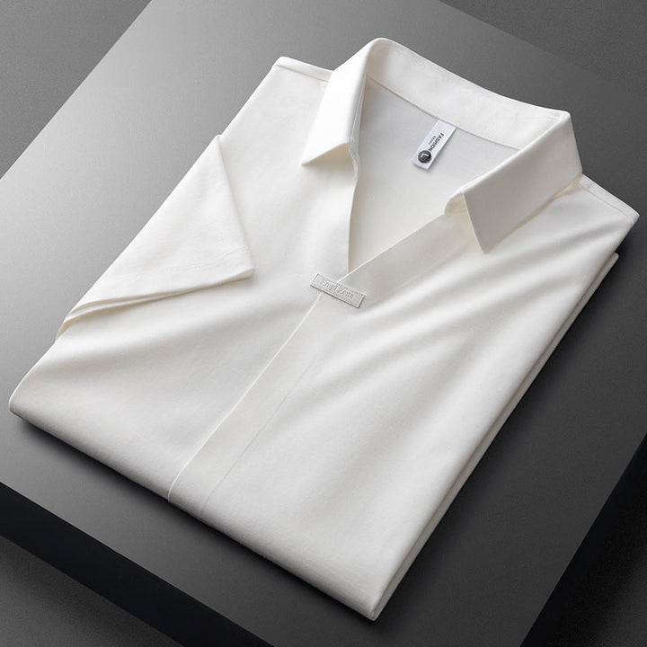 Kael Cotton Silk Polo Shirt