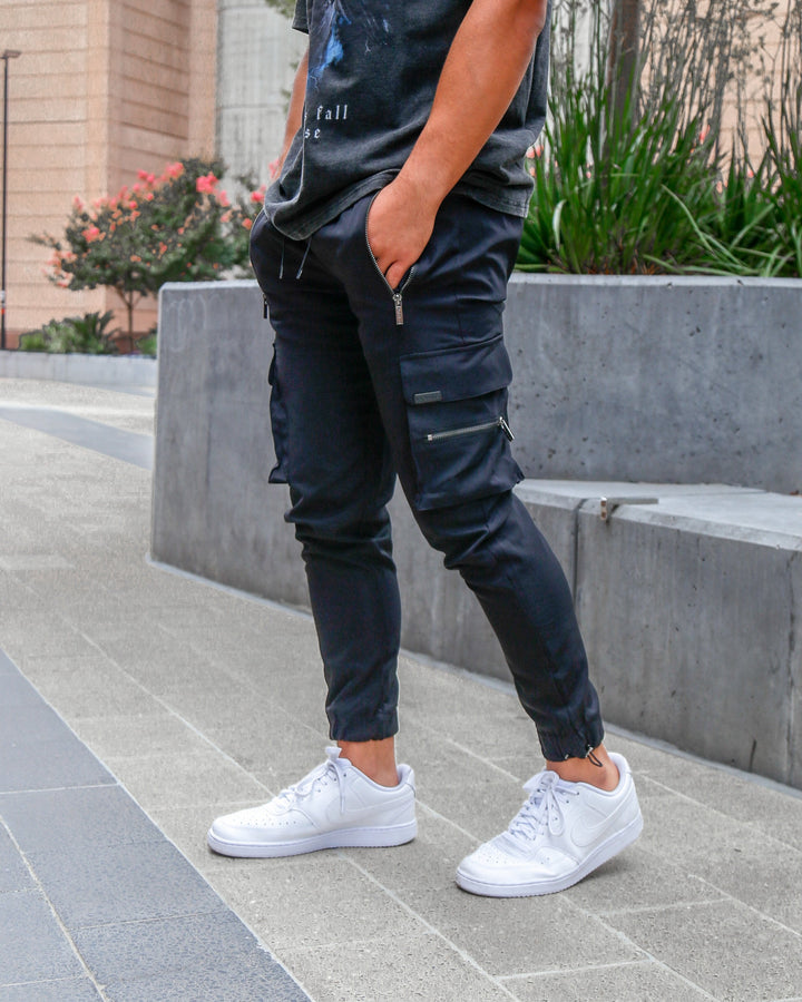 Whitmore | Black Cargo Trousers (Buy 1, Get 1 Free)