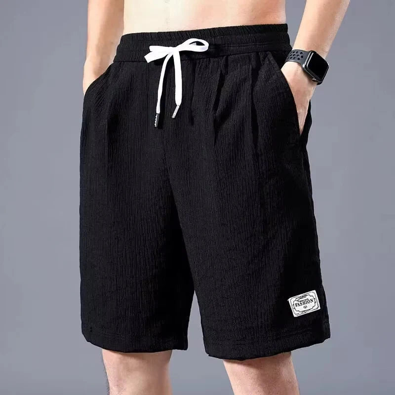 Lce zijden korte broek heren dunne sport cropped broek losse rechte been cool ademend nieuwe mode trend casual XL-XXXL