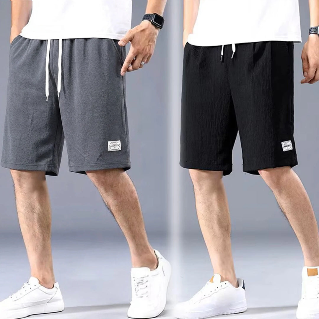 Lce zijden korte broek heren dunne sport cropped broek losse rechte been cool ademend nieuwe mode trend casual XL-XXXL