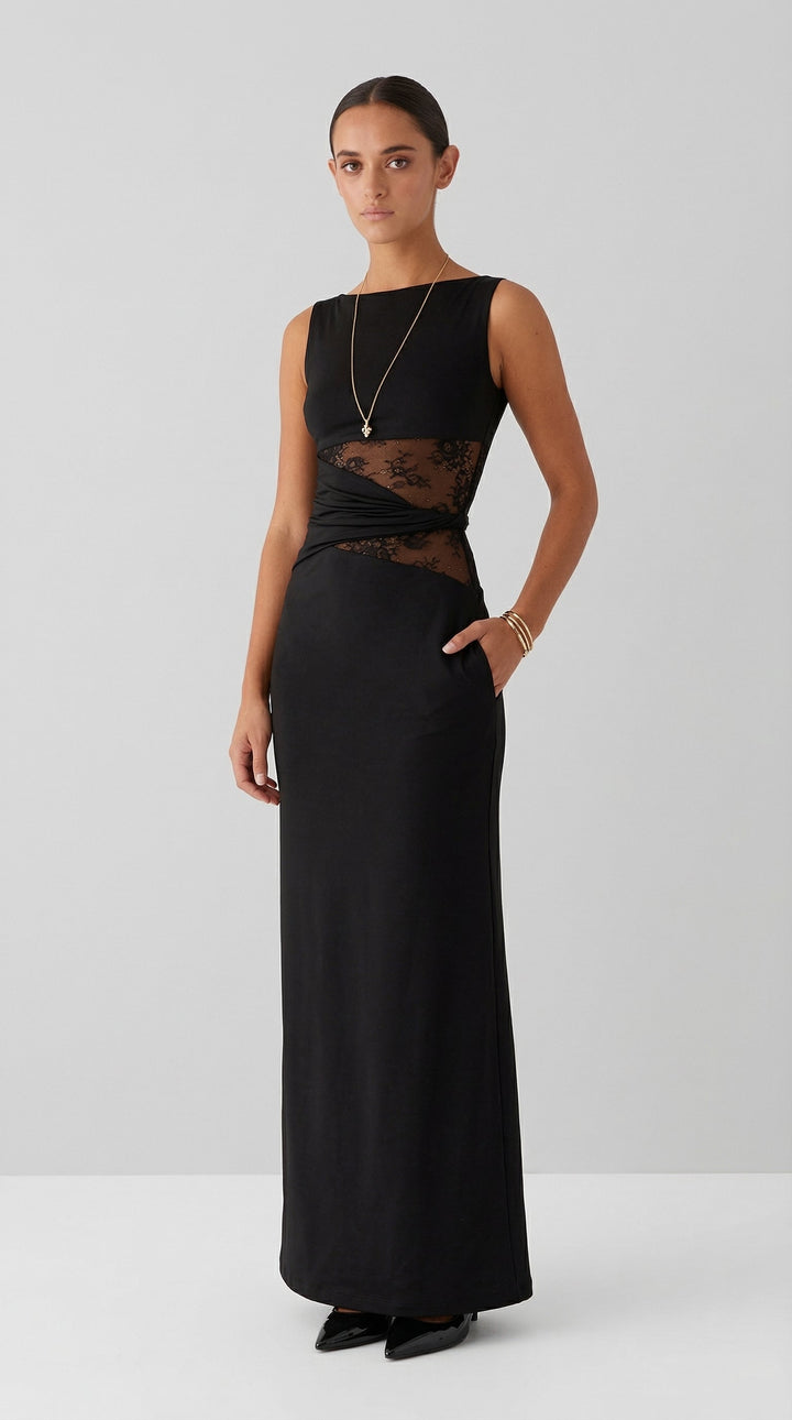 Leni | Sculpted Lace Elegant Dress