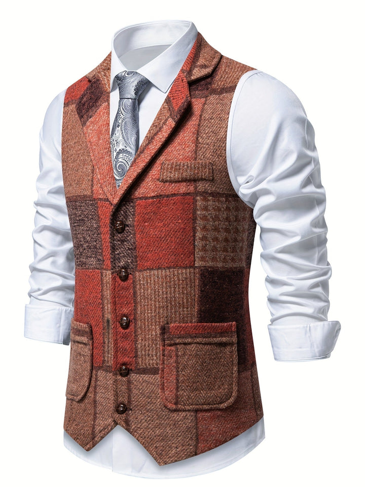 Whitmore | Men’s Herringbone Tweed Waistcoat