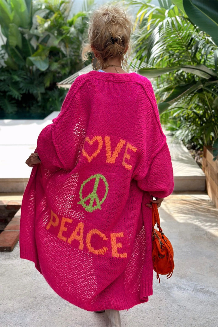 Love & Peace - Long Sleeve Cardigan