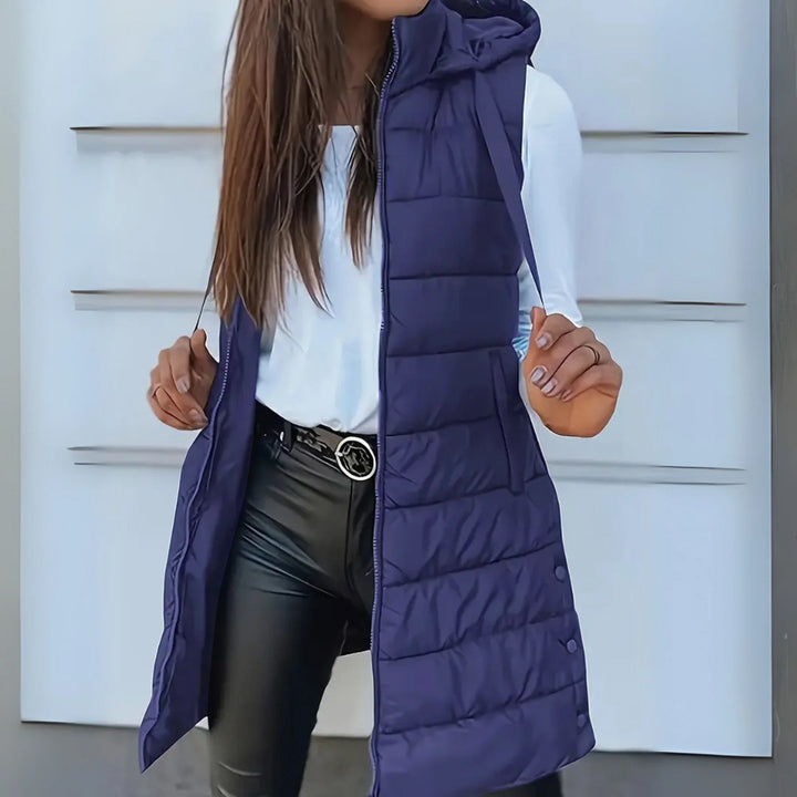 Whitmore Brighton - Casual Sleeveless Hood Long Puffer Vest