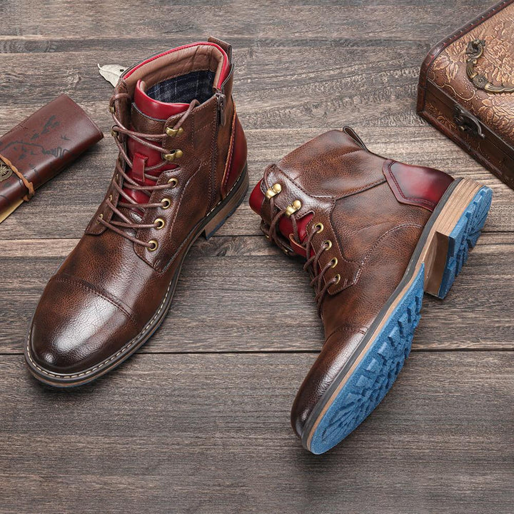 Lukas - Classic Vegan Leather Oxford Boots for Men