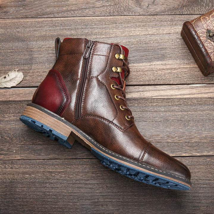 Lukas - Classic Vegan Leather Oxford Boots for Men