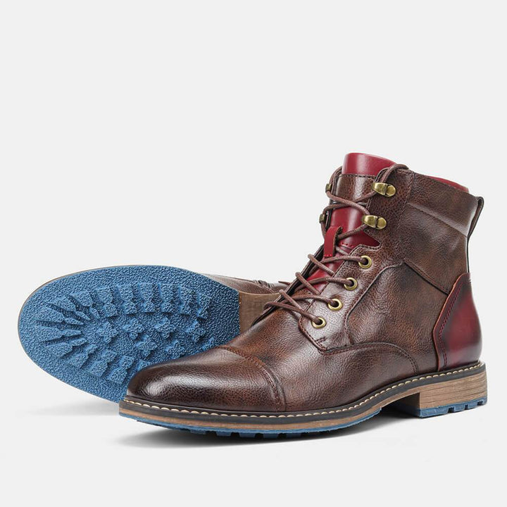 Lukas - Classic Vegan Leather Oxford Boots for Men